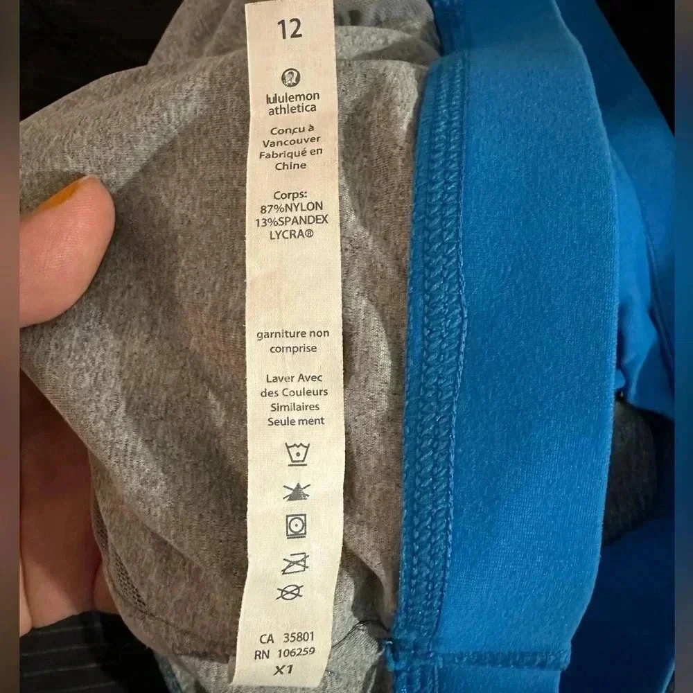 Lululemon blue tank top size 12